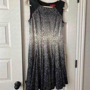 Black and white cocktail dress